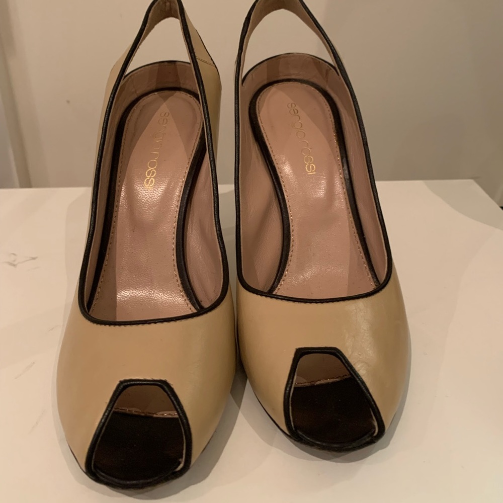 Sergio Rossi peep toe heel
